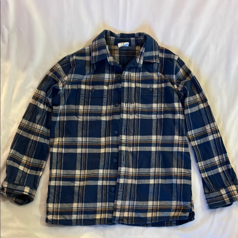 Kids Gap Flannel Button Down Shirt Size M